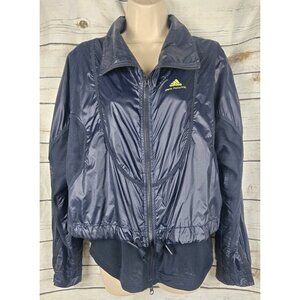 Adidas Stella McCartney Barricade Tennis Jacket 40 Navy Mesh Trim Windbreaker